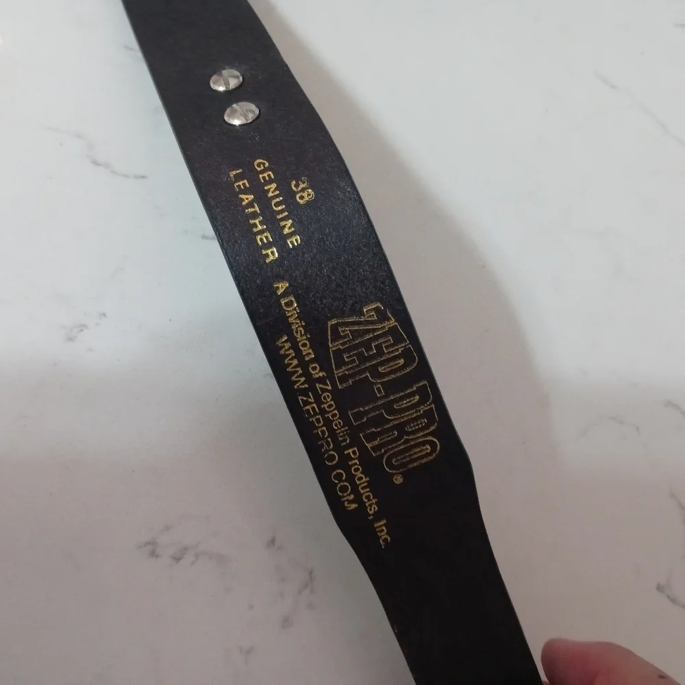 Zep-Pro Florida State Seminoles Men's Black Genuine leather Belt W Embossed logo